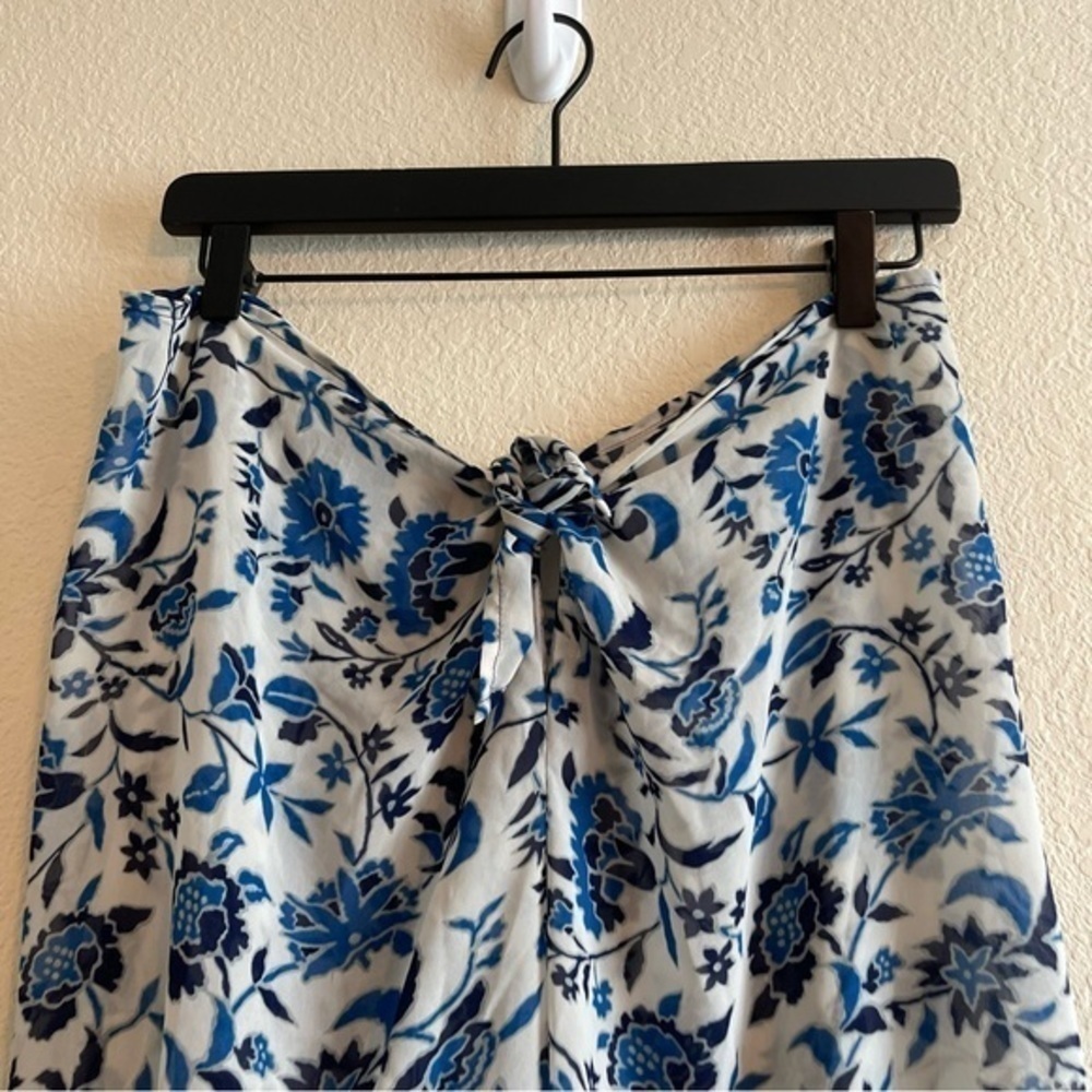 Victoria's Secret Y2K Blue Sheer Knot Front Floral Pants Women's Size Medium - Picture 6 of 11